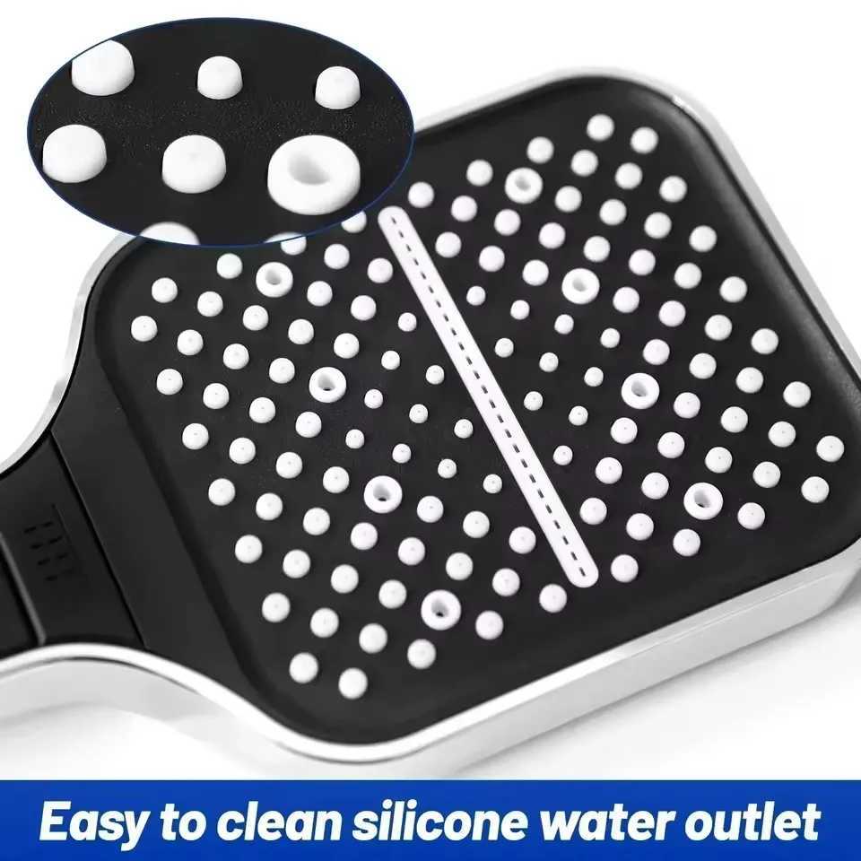 Upgraded 7 Modes Large Flow Shower Head Adjustable One Key Stop High-pressure Water-saving Showerheads Bathroom AccessoriesM251120