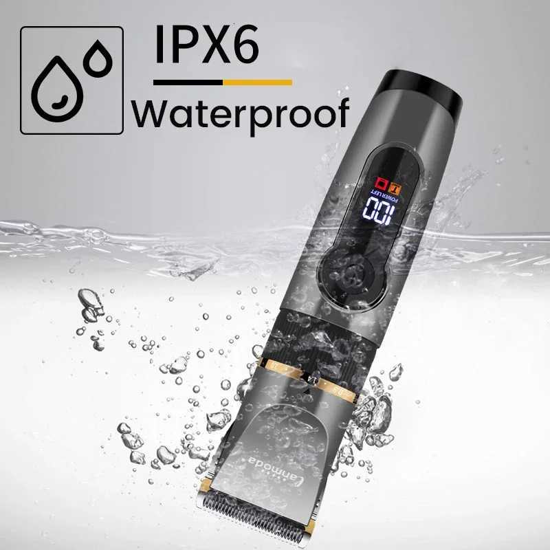 Professional Hair Clipper Rechargeable Electric Trimmer For Men Beard Kids Barber Cutting Machine Haircut LED Screen WaterproofT251120