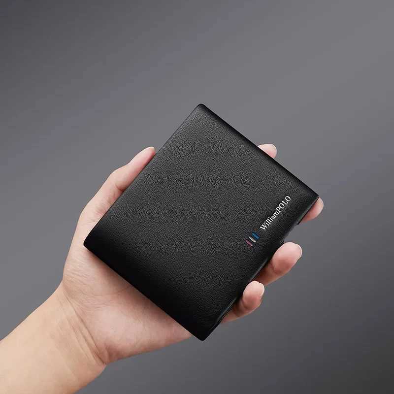 Leather mens short wallet with large capacity and cardholders leather anti slip multi card wallet with long and multifunctional features W250419
