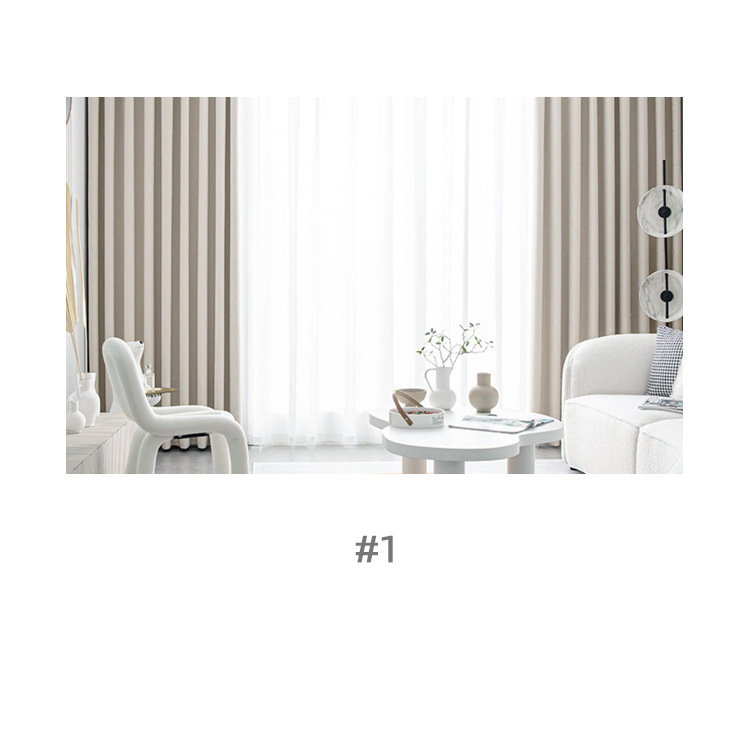 Custom 1 free shaped vertical striped chenille curtain high-grade gray thick full blackout curtains light luxury bay window living room sound insulati