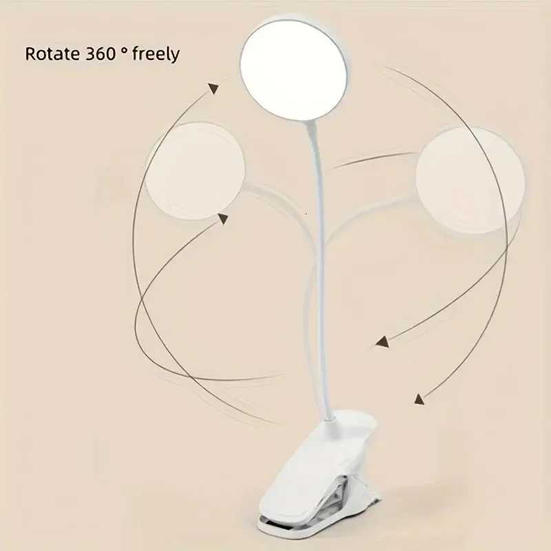 Eye Protection LED White Folding Table Lamp Bedroom Bedside Study Reading Eye Care Night Light USB Plug-in Dimmable M251120