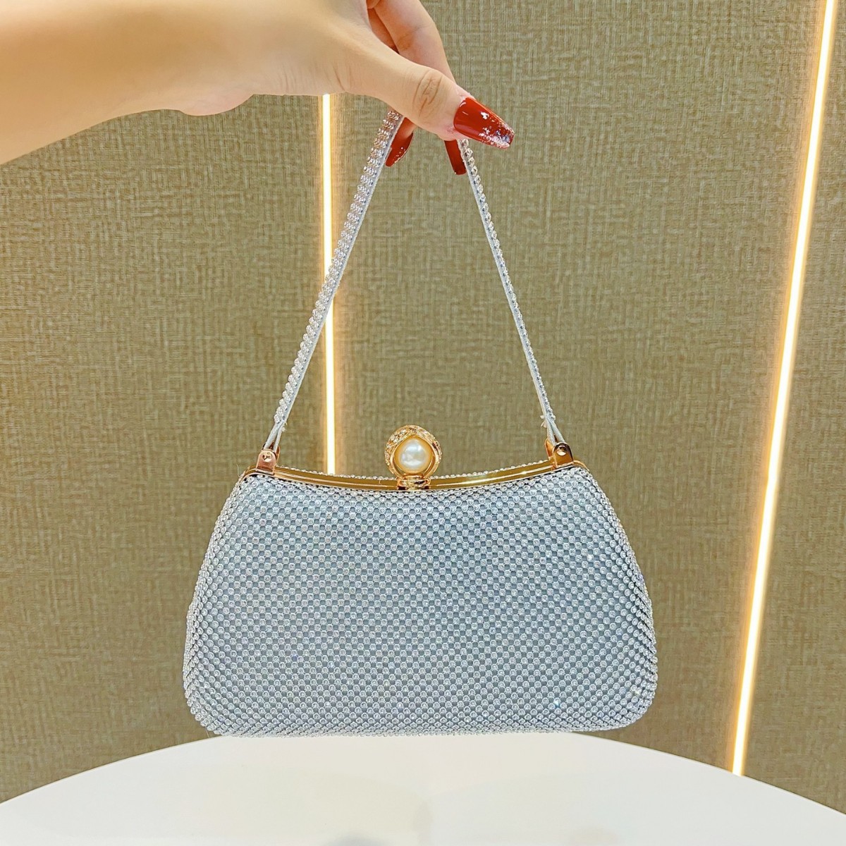 Luxury Bag Designer Bag Jewelry Vintage Evening Clutch Bag Crystal-Embellished Full-Diamond Sparkle Formal Bag Convertible Shoulder Crossbody Top-Hand