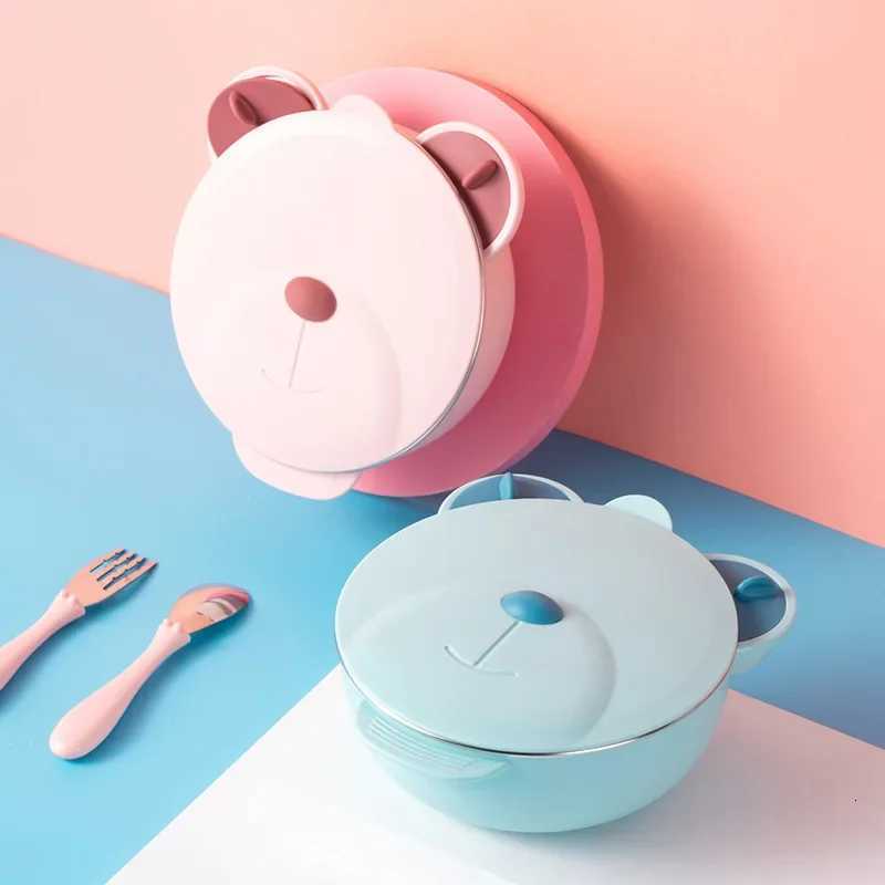 Cutlery Insulation Feeding Dinner Plate Lunch Box Baby Tableware Portable Suction Stainless Steel Bowl Kids Bento BoxM251121