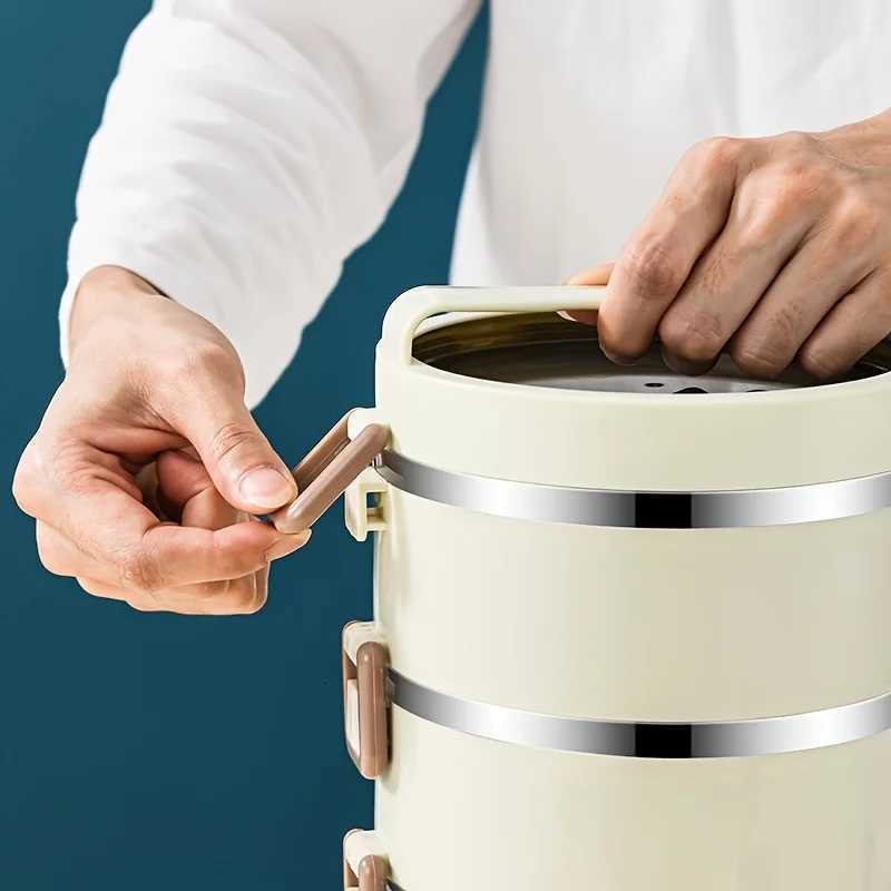 Portable Kitchen Supplies Stainless Steel Instant Noodle Bowl with Lid Cute Bento Lunch Box Kitchen Accessories SuppliesM251121