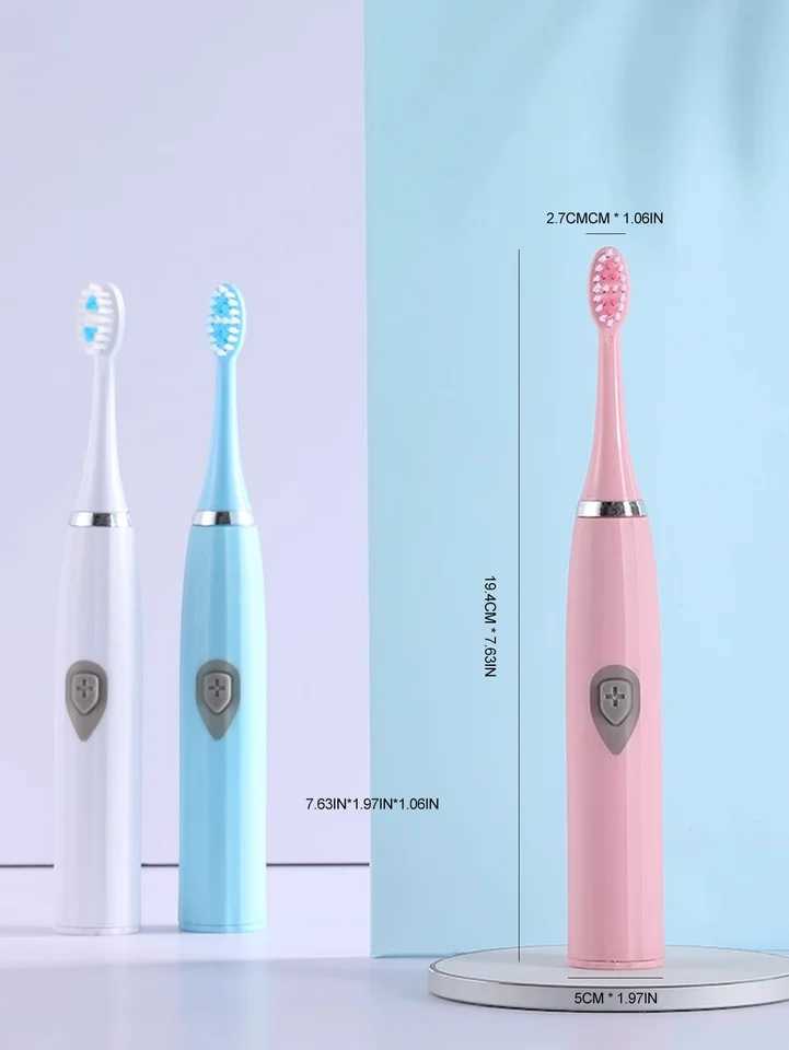 2026 Adult Electric Toothbrush for home use or travel Brush head colors are random Battery modelBatteries not includ C251121