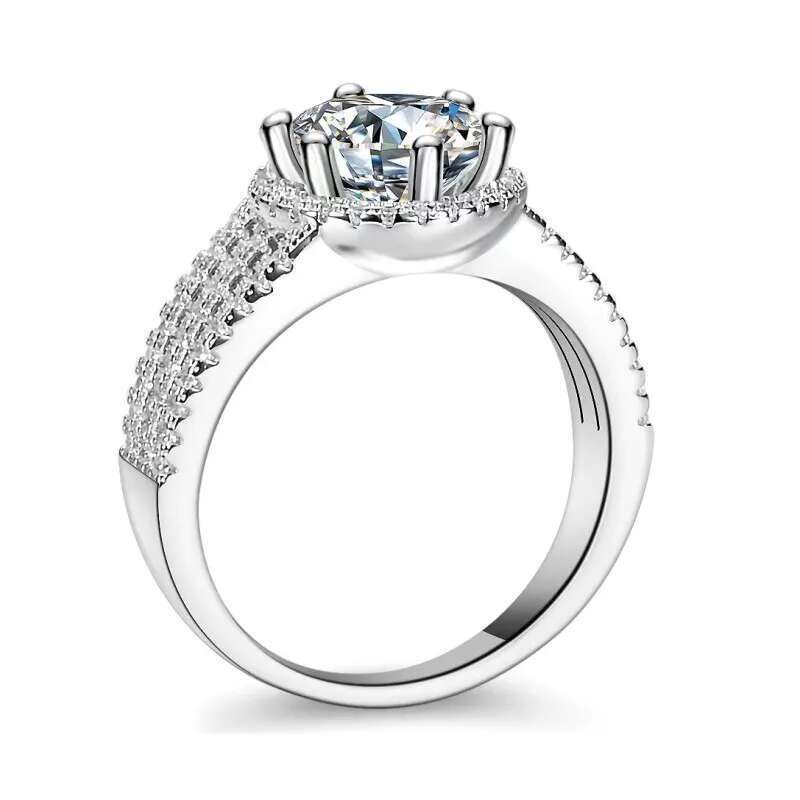 Sterg Sier Moissanite Ring Fashion Niche Design Girlfriend Proposal Wedding Birthday Gift