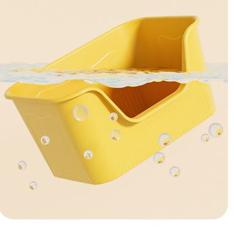 Extra Large Cat Litter Box: Open-Top, Anti-Spatter, Semi-Enclosed Design for Odor Control & Easy Cleaning Free shipping