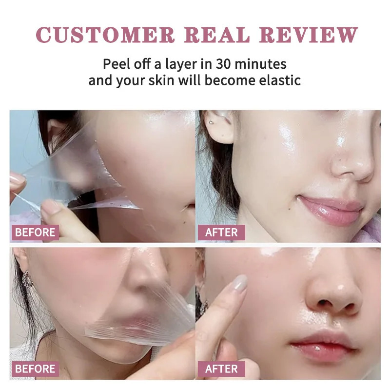 Collagen Peel Off Mask Wrapping Mask Frim Korean Make Glowy Skin Elasticity Anti Wrinkle Facial Mask 250418
