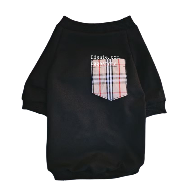 free shipping Designer Clothes Puppy Sweater for Small Dogs Warm Winter Cat Hoodie Pet Sweatshirt Knitwear Doggie Kitten Apparel, Black, Medium Y258