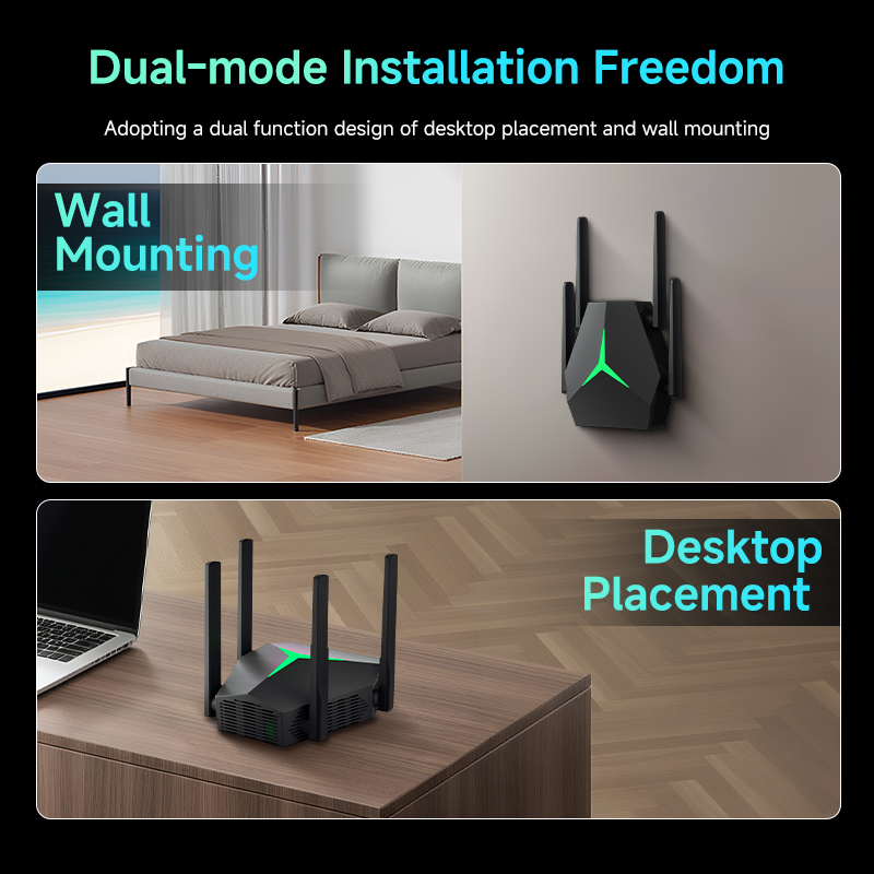 WiFi Range Extender, USB Dual Band 5GHz/2.4GHz WiFi Repeater with 3 Modes & 2 Ethernet Ports 7000 sq.ft, Internet Signal Booster for Whole Home, Plug 