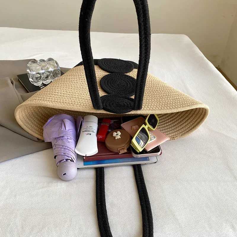 Fashion tote bag straw handbag designer womens shoulder bag bohemian beach bag travel bagW250420