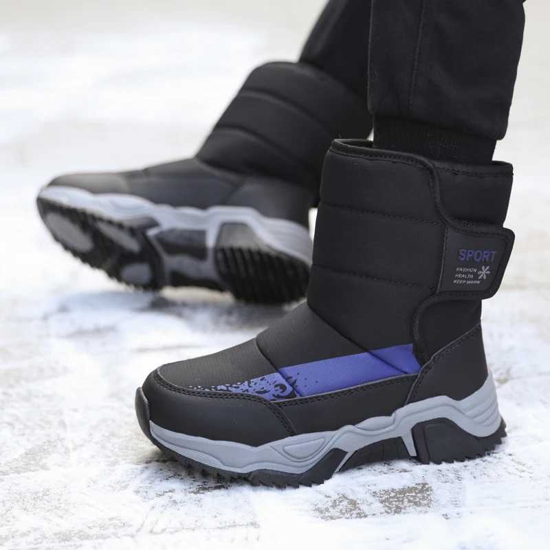Children Outdoor Snow Boots Comfortable Warm High Top Sports Shoes Fashion Cotton Boots Autumn Winter Non slip Plush ShoesW251121