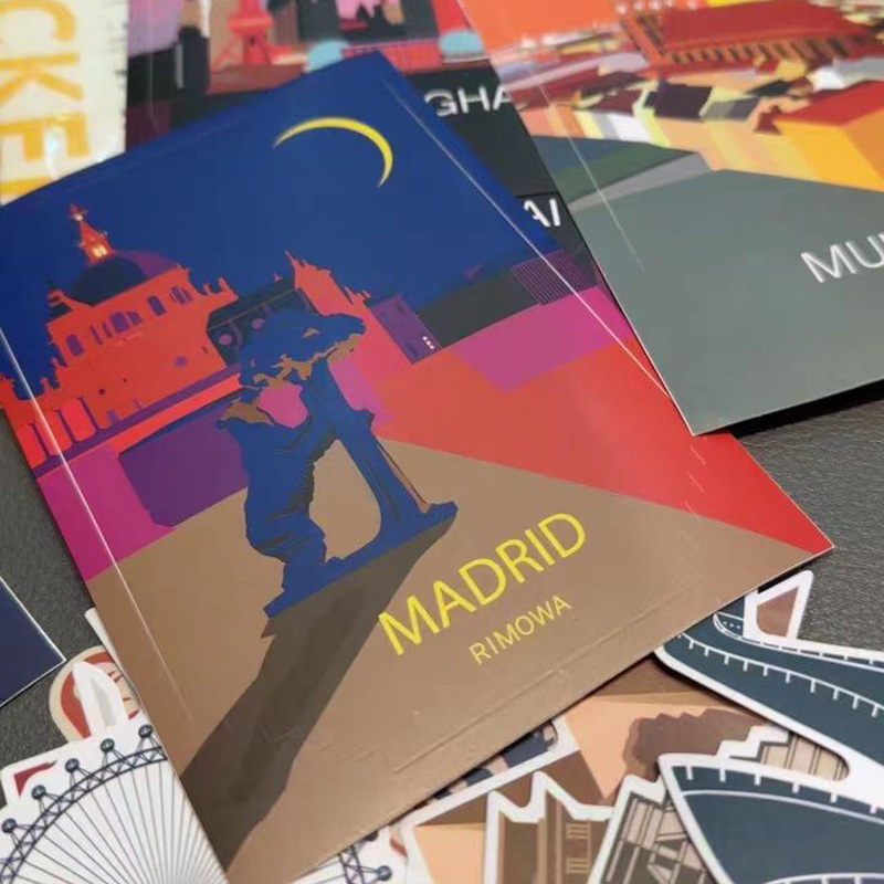 23 Pcs Cities Travel Stickers Aesthetic Big Size Stickers Sets Decals for Travel Case Luggage Decorate Waterproof Pegatinas