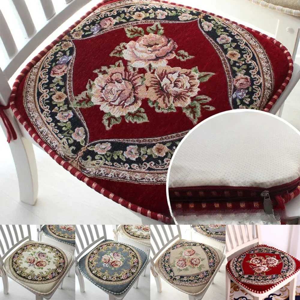 Flower Thicken Soft Cushion Square Home Dining Chair Mat Four Seasons Office room Chair Cushion Simple Non-slip Stool Pad C251121