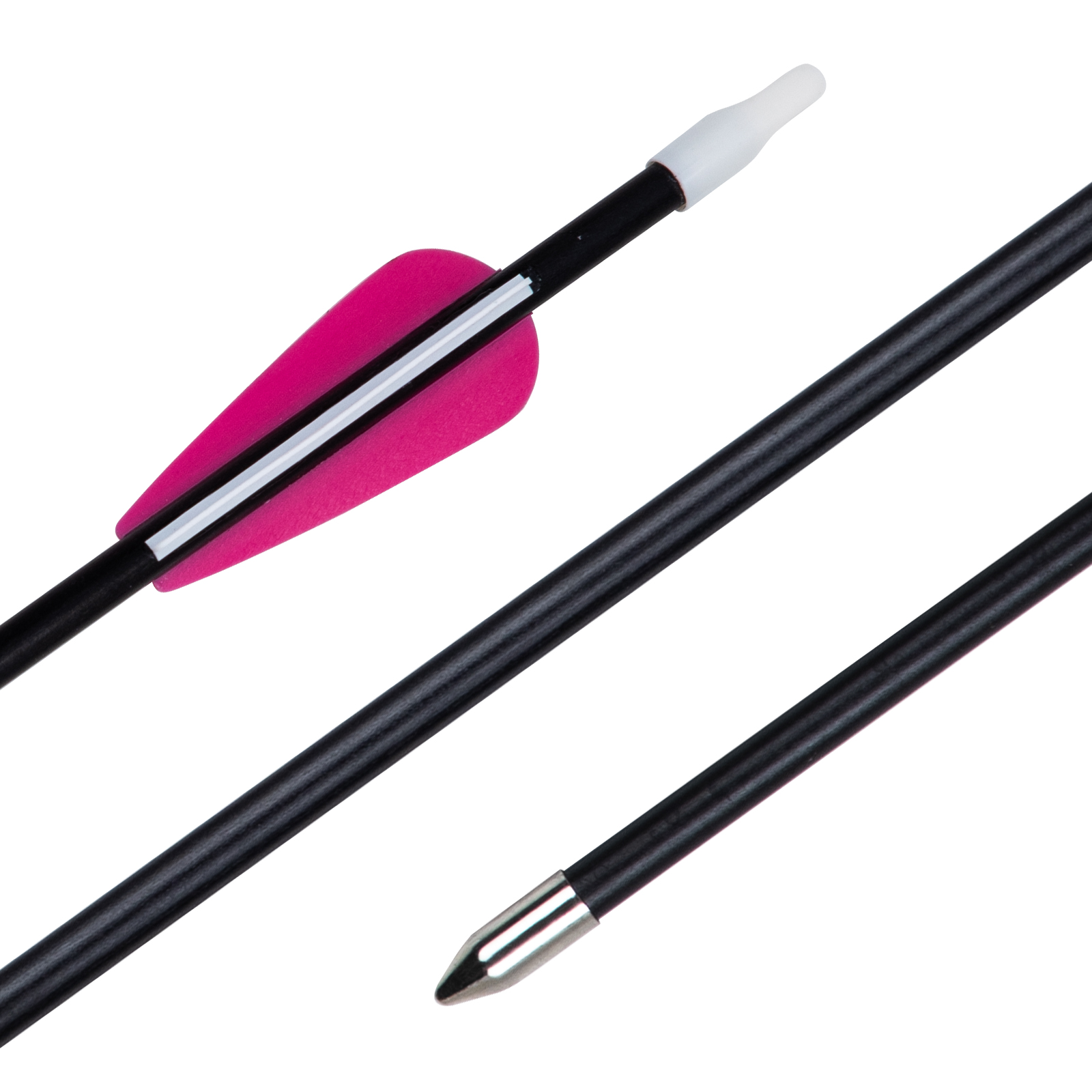 Fiberglass Arrow Set - 28 Inch Targeting Arrows Shooting Pracitce Arrows for Beginners & Juniors (Pack Of 6)