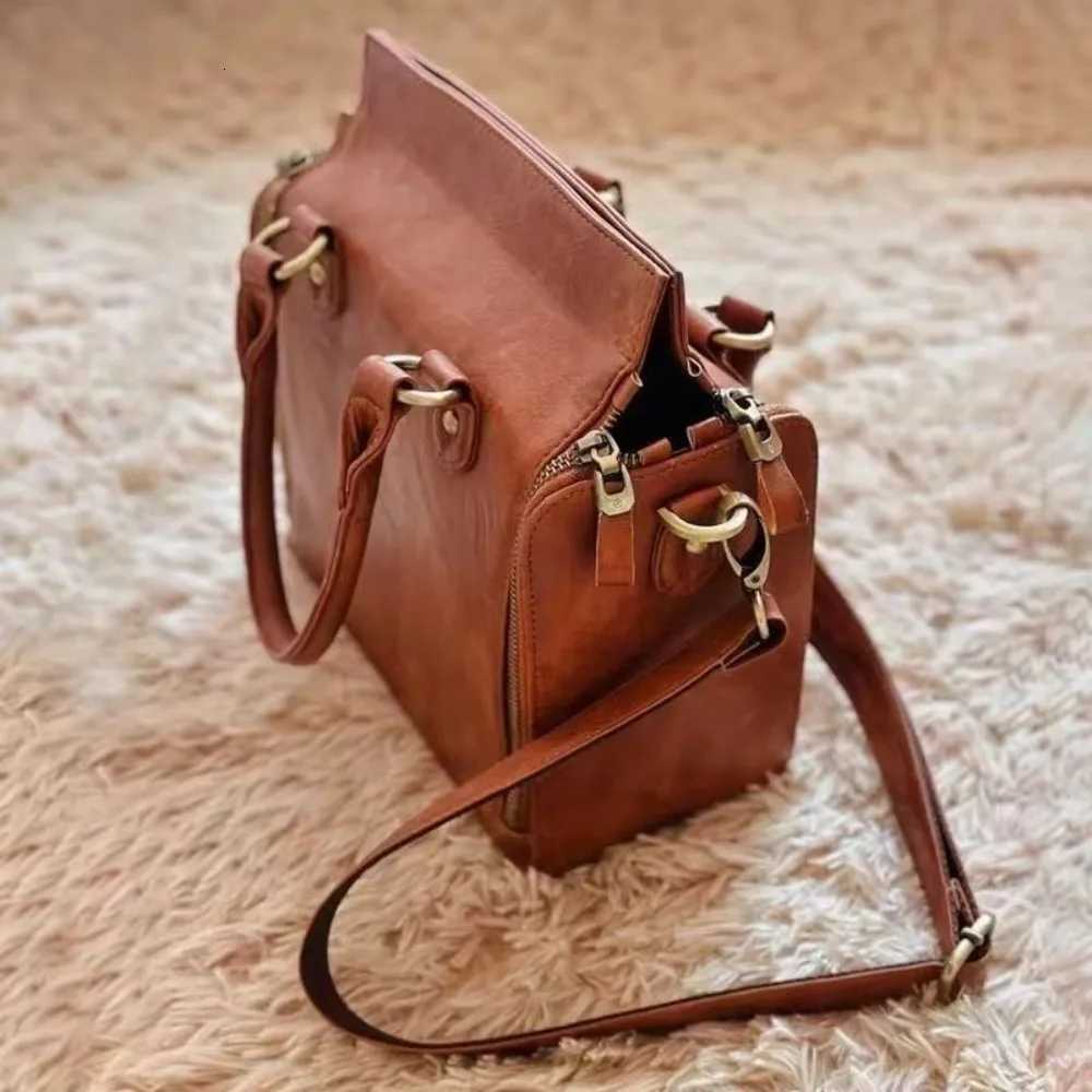 Fashion Large Capacity Crossbody Bag Stationery Storage Multifunctional Shoulder Bag PU Leather Tote Bag WomenT251121