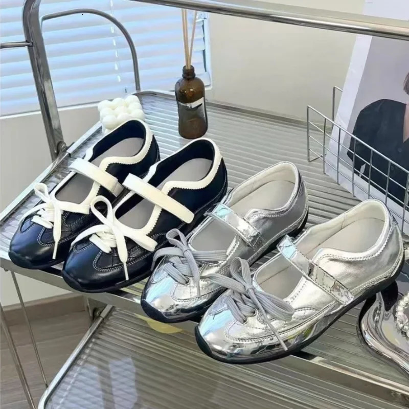 Spring and Summer Inner Heightening Ballet Shoes Womens Flat Casual Sports Single Mary Jane 251121