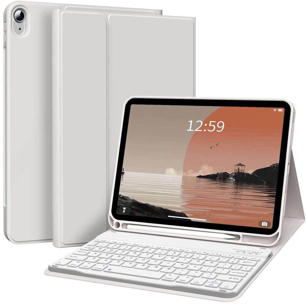 Tablet PC Cases Bags for Air 4/5 Pro 11 & iPad 10.2 - Protective Bluetooth Keyboard Cover with Shockproof Drop Protection Backlight Magnetic Case with