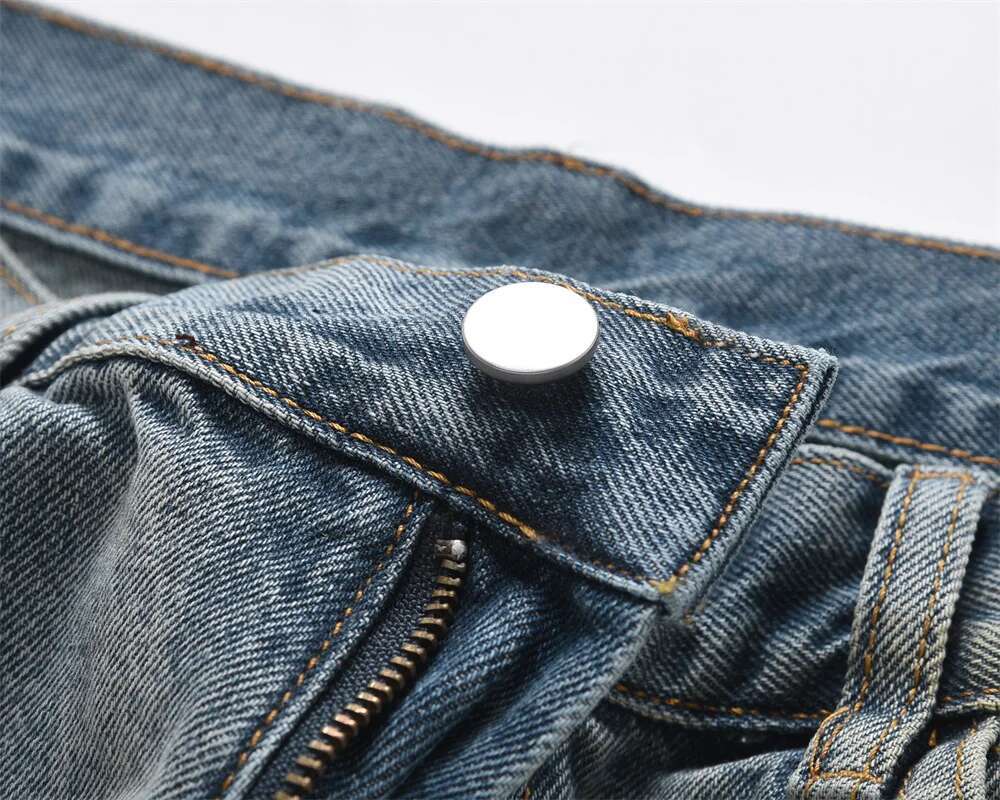 2025Ss Hot Stamping Drill Fashion Men Women High Quality Micro Horn Jeans