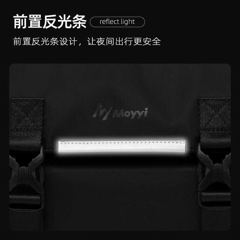 Fashion MOYYI Mtifunctial Men Messenger Bag Waterproof Crossbody Shoder Bag Flip-top Snap 97inch IPAD Bag Reflective Strip Design Y251121