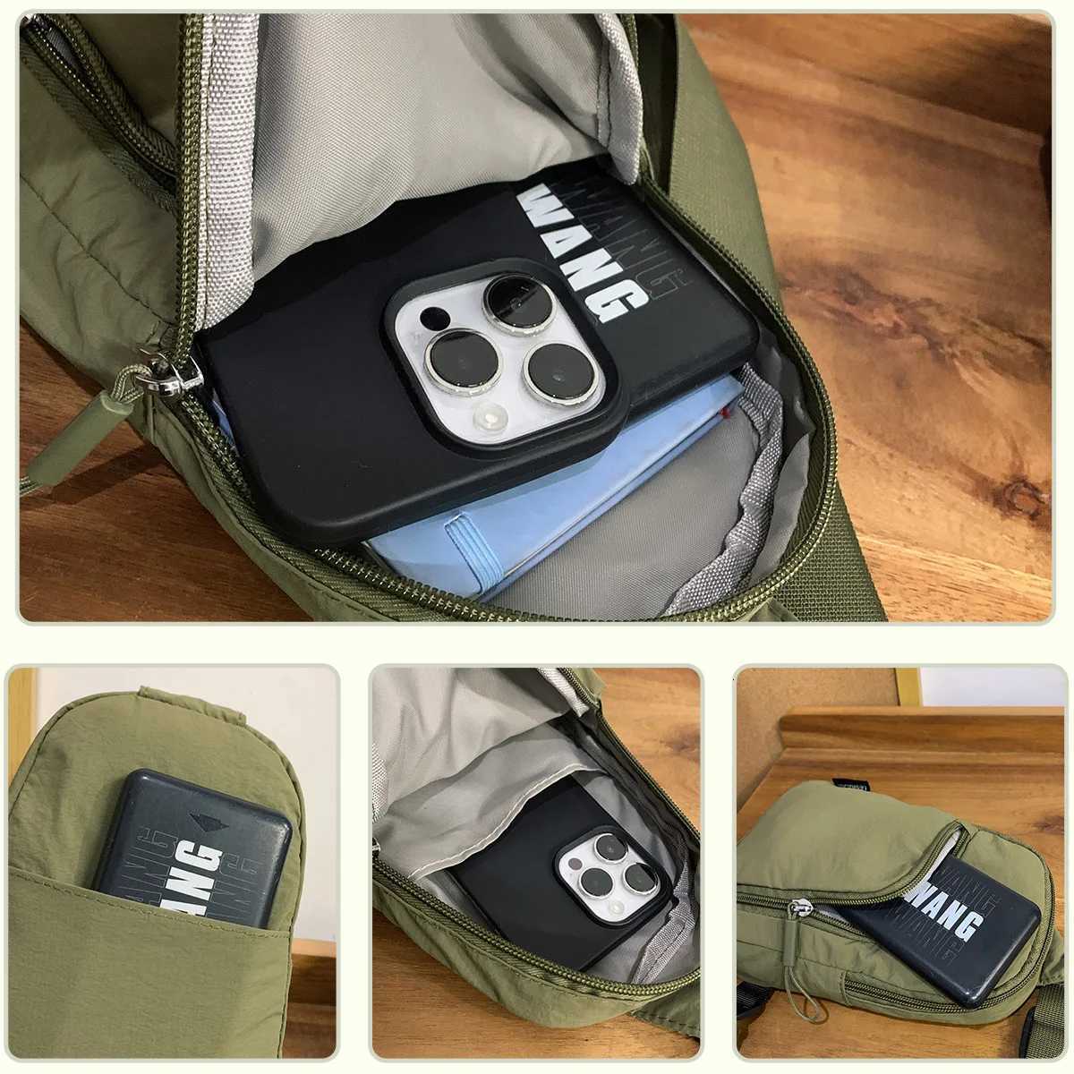 Breast Bag Womens New Waterproof Large Capacity Backpack Multi-Functional Casual Oxford Cloth Crossbody BagT251121