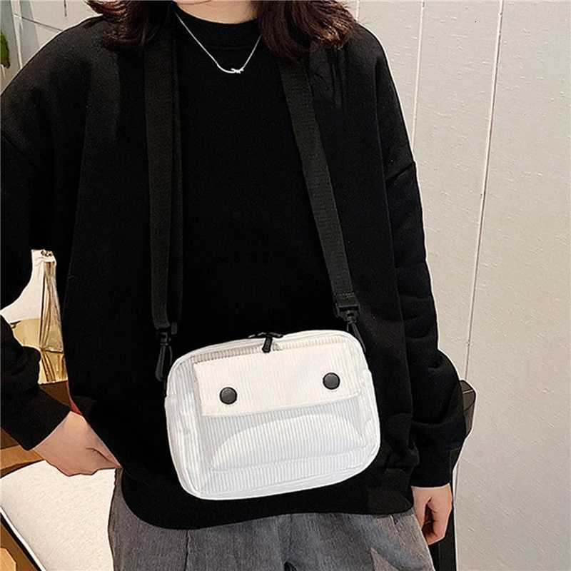 Fashion Women Corduroy Shoulder Bags Student Tote Messenger Bag Satchel Travel Handbags Korean VersatileT251121