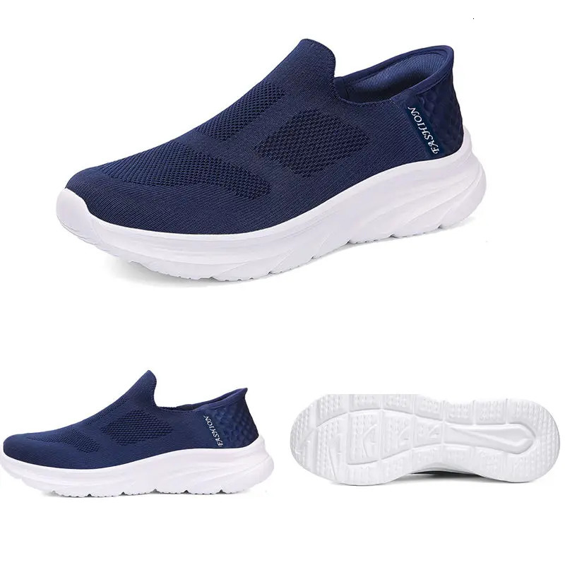Mens Knit SlipOn Casual Walking Shoes Cushion Comfy Stable Mesh Jogging Daily Sports Sneakers 251121