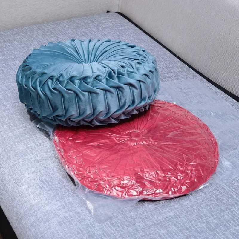 Light Luxury Solid Color Dutch Plush Pumpkin Sofa Handsewn Wheel Shape Chair Waist Cushion C251121