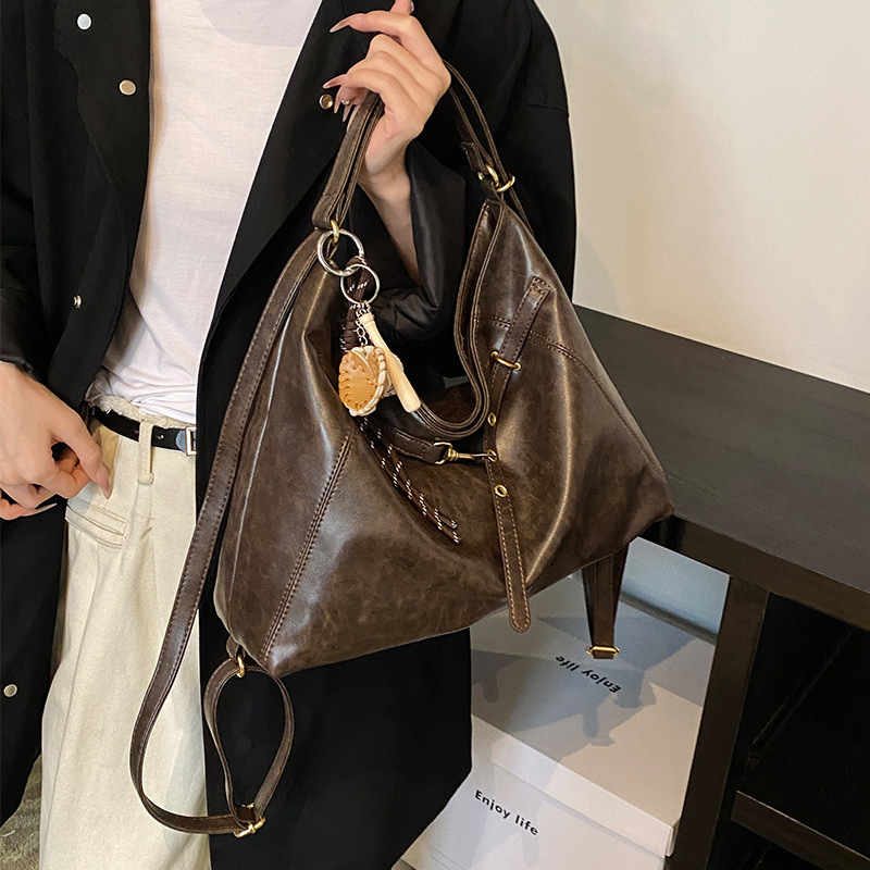 High-end retro large-capacity backpack bag women's autumn and winter new multi-purpose shoulder crossbody bag tote bag