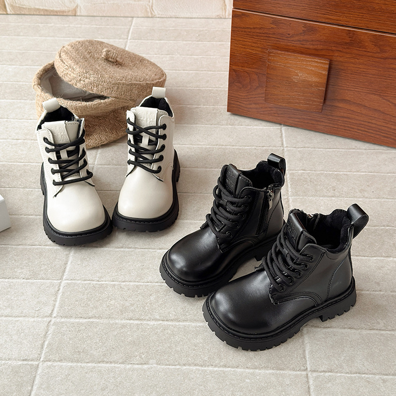 Autumn and winter luminous shoes new Korean version girls' style fashionable trendy shoes wool lining warm short boots casual children's sho