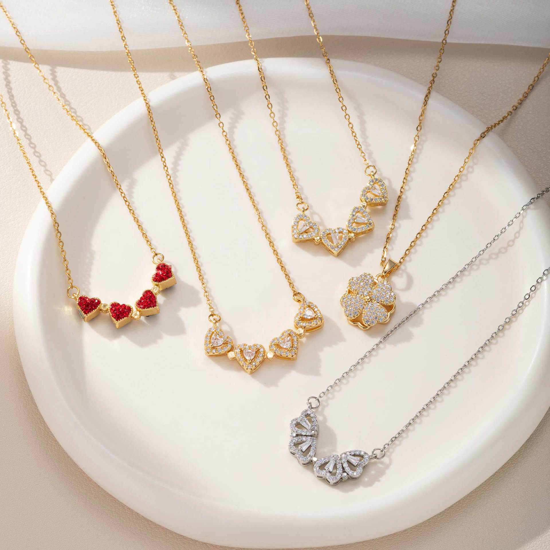 Light luxury fashion niche ins collarbone chain moissanite chain designer necklace designer necklace for woman diamond chain luxury jewelry women mens - view 3
