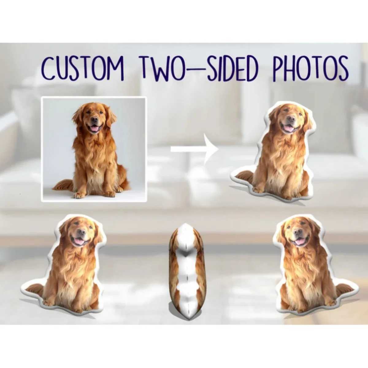 Hilariously Personsed Ugly Pet Photo Custom Cushion Cover Home Furnishing with Soft PP Filling Custom Pet DIY Pranks C251121