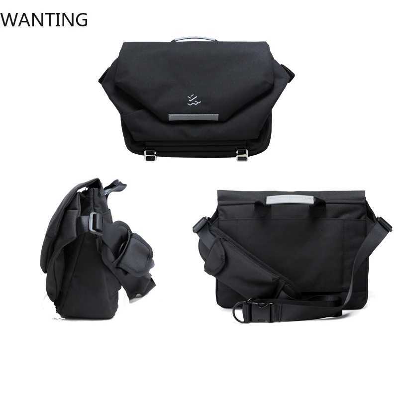 Fashion Messenger Bag for Men Waterproof Nyl Crossbody Bag Fit 14 Inch Laptop College Travel Sling Bag with Reflective Design Y251121