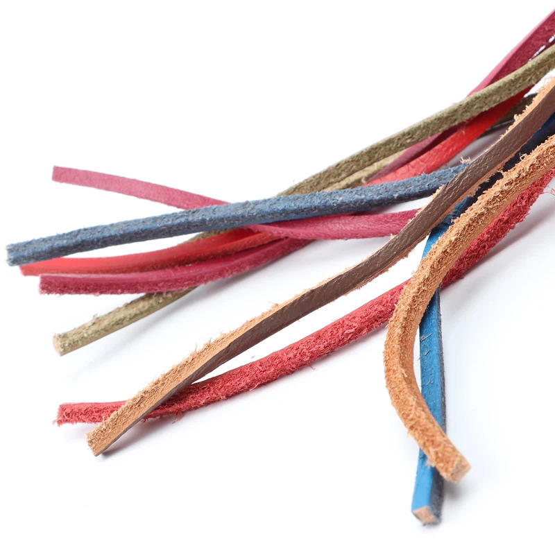 1Pair Cowhide Leather Shoelaces Boots Rope Shoelace 6080100120140160cm Loafers Boats Laces Shoe accessories 251121