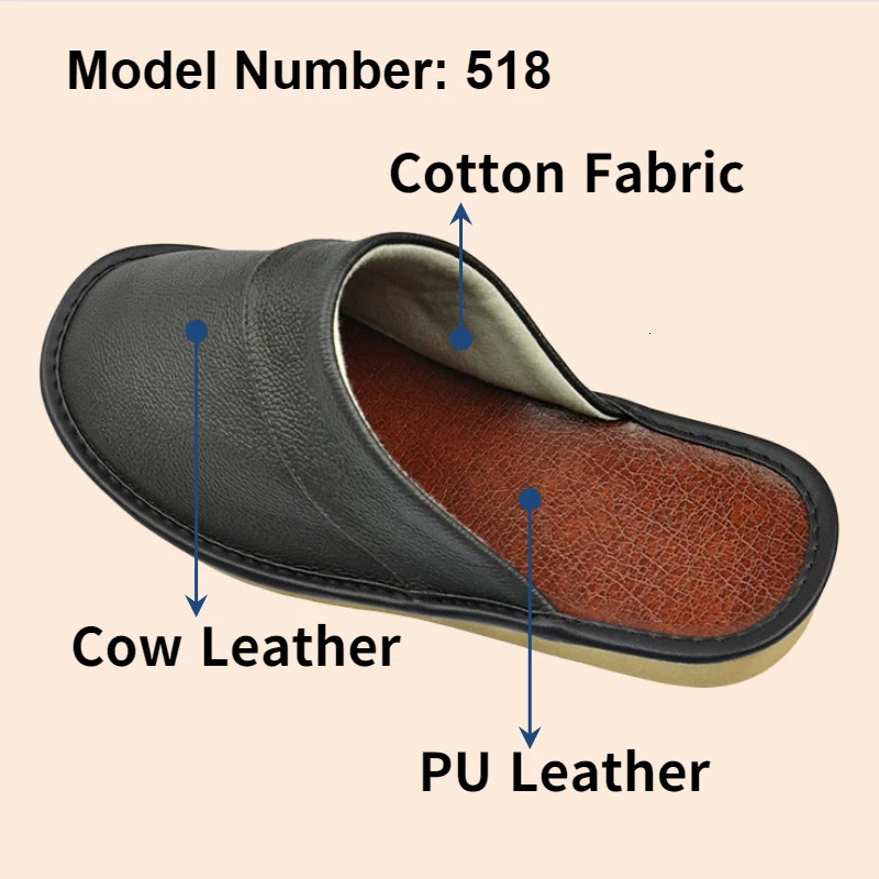 Big sizeGenuine Cow Leather Slippers Homes in indoor slipper Spring Autumn men women elderly nonslip casual single Slides shoes 251121