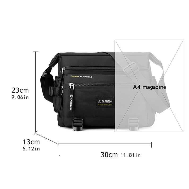 Fashion Large capacity nyl cross body bag adjustable shoder strap zipper closure water bottle rack very suitable for business t Y251121