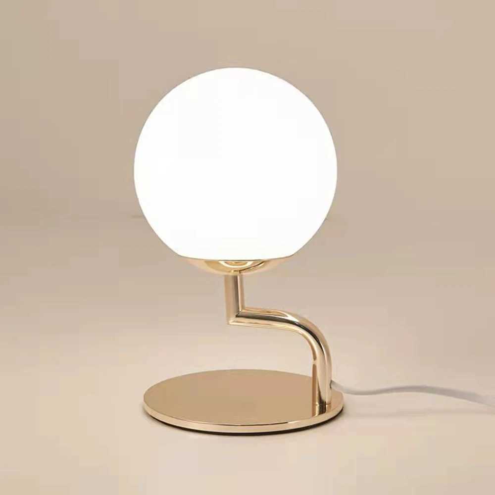 Modern LED Table Lamps Gold Galss Lights Bedside Reading Desk Lamp Table Light Fixture Bedroom Hotel Home Decoration Desk Lights C251121