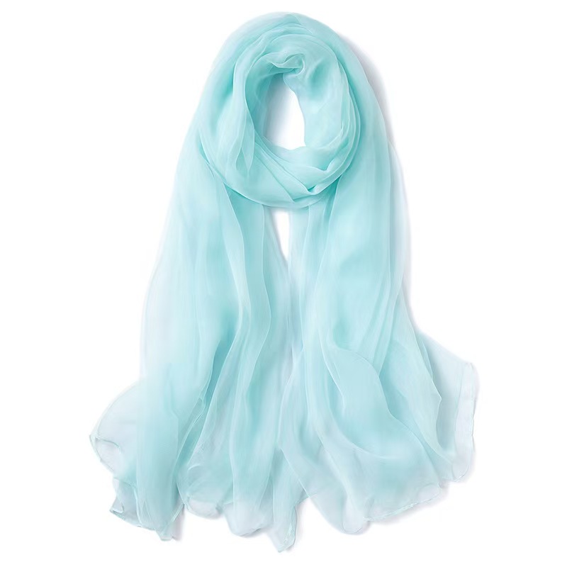 K465 Manufacturers wholesale solid color large chiffon scarf sunscreen shawl scarf dual-purpose versatile gauze beach towel summer spring and autumn