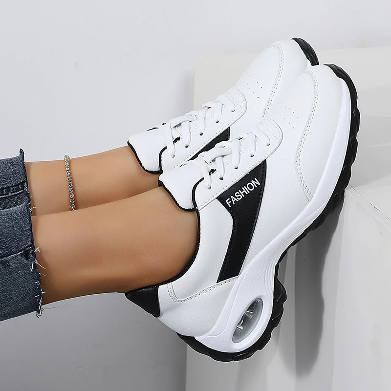 Selling Womens Thick Sole Casual Sneakers Women Fashion Vulcanized Shoes ner Trainers Platform Lace Up Walking 251121