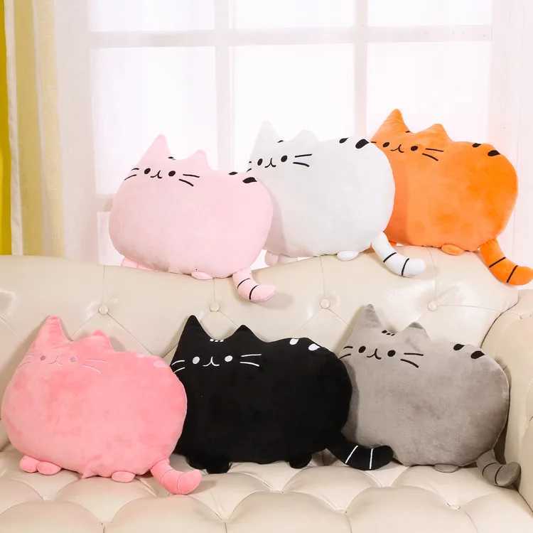 Creative Sofa Cushion Cat Cotton Biscuit Plush Animal Doll Kids Toys Cute Houseware Decoration Halloween Gifts C251121