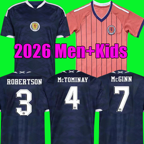 2026 World Cup Scotland Soccer Jerseys home TIERNEY ROBERTSON football shirt CHRISTIE McGREGOR McGINN McKENNA men kids kit sets