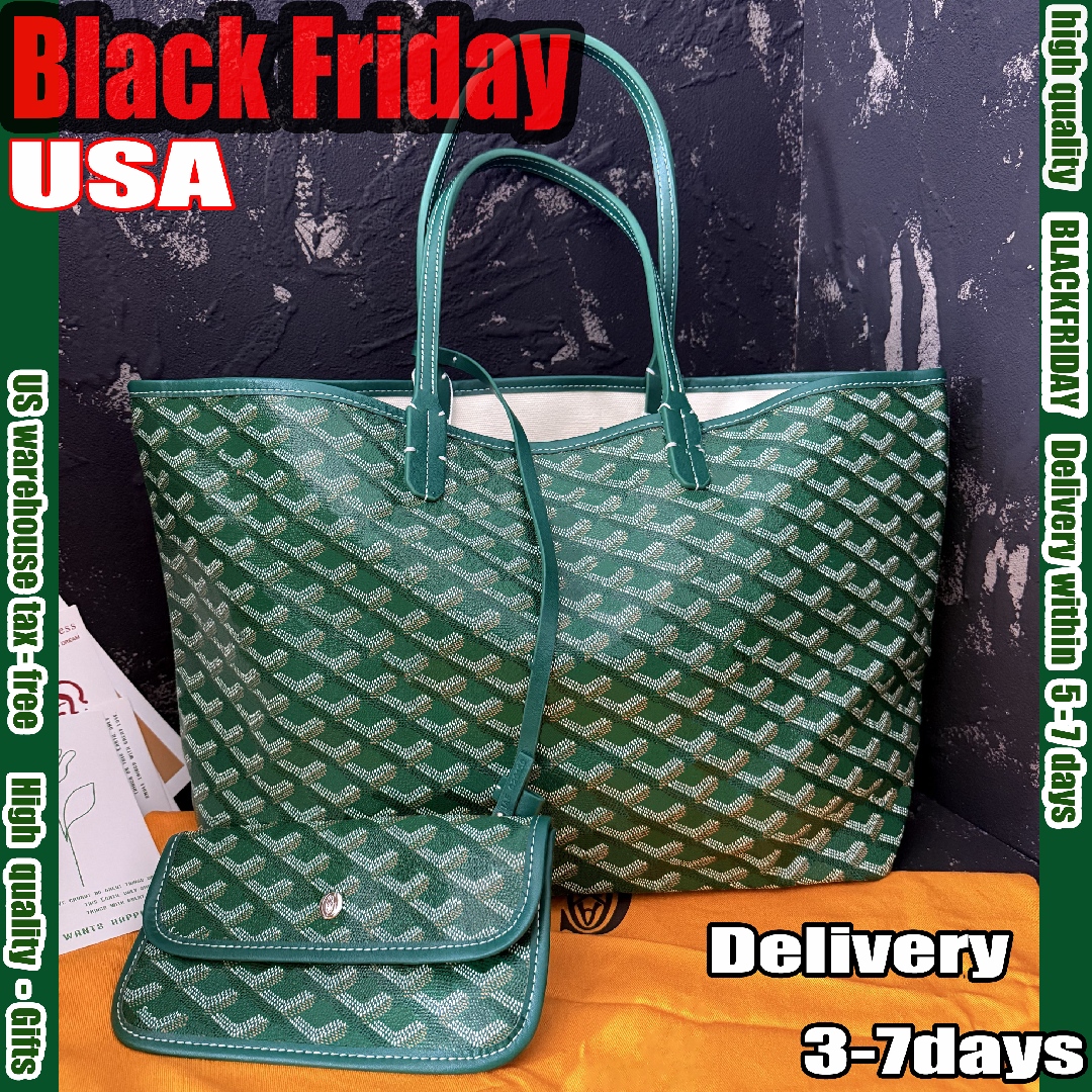 Usawarehouse designer bag tote bag Genuine Leather Fashion handbag High Capacity High Quality Shopping Bag Plaid Double Letters Beach Brand Bag