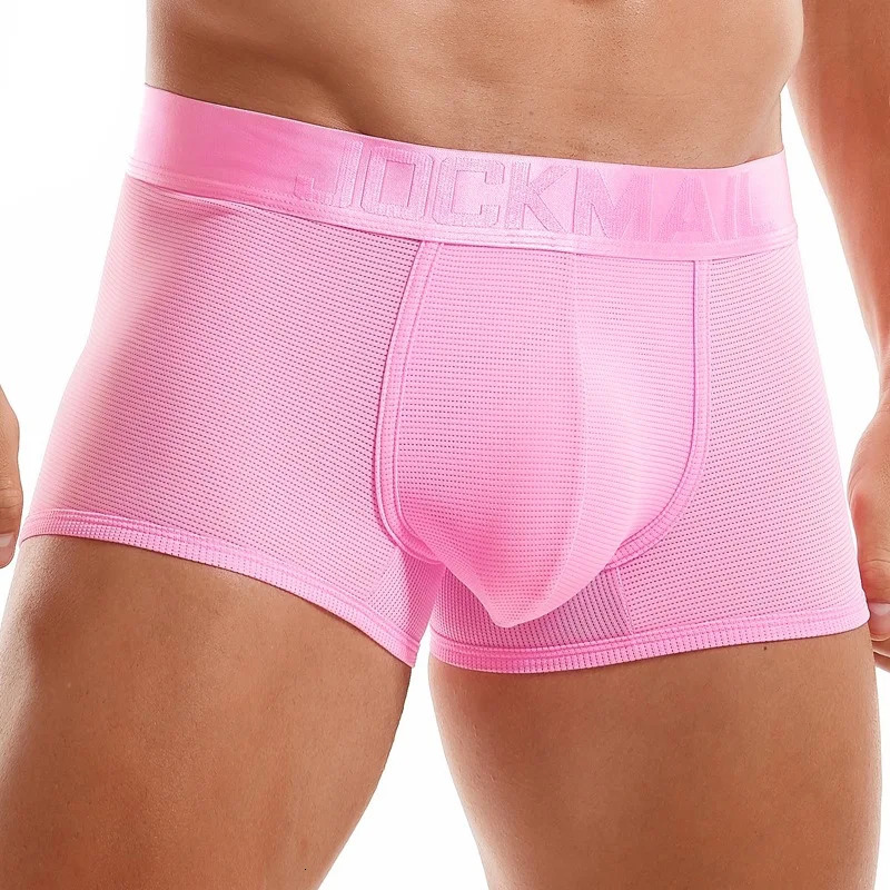 Jockmail Boxer shorts ice silk breathable schen Zum Fickem Ropa indoor Hombre mesh quick drying sexy lingerie 4pcs sex game 250417