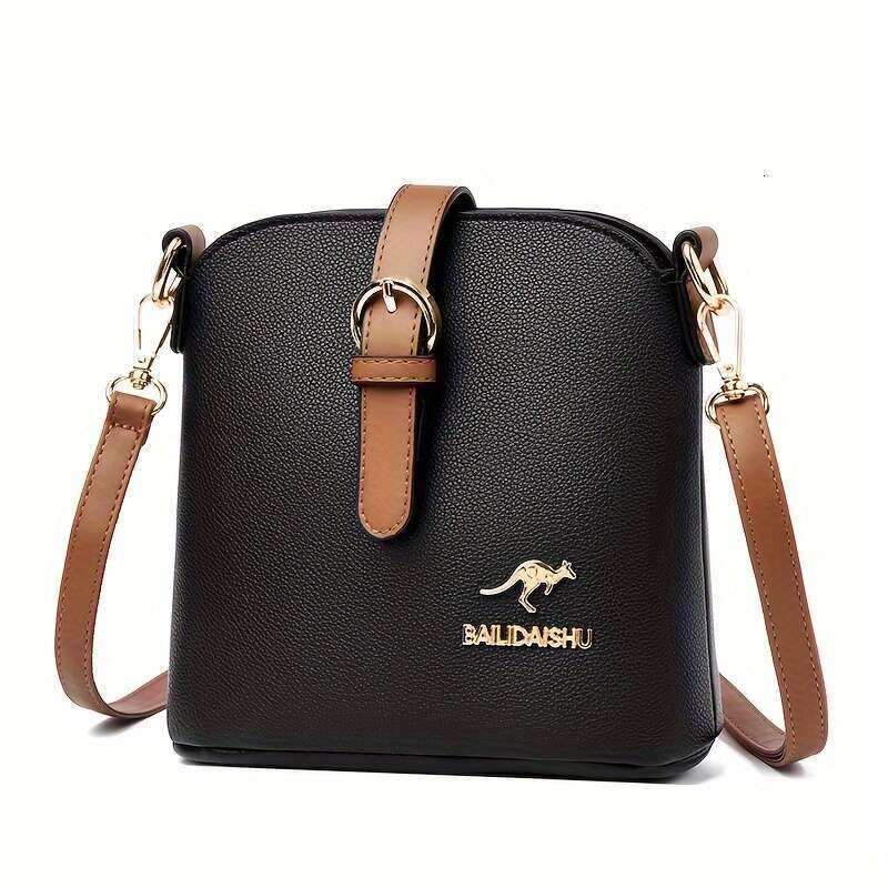 Elegant Women's Stylish Single Shoulder Small Size Bucket Lightweight Travel Shopping Crossbody Bag