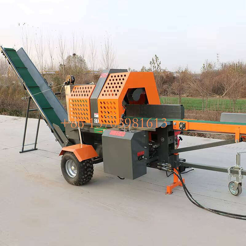 Heavy-Duty 40-Ton Log Splitter with Log Cradle & 4-Wheel Mobility