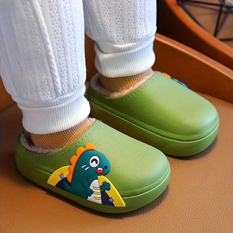 Winter Cartoon Childrens Cotton Velvet Shoes Boys and Girls Plush Lining Flat Shoes Parent-Child Shoes Warm Shoes Warm SlippersW251121