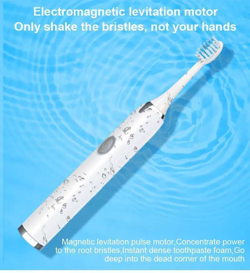 Tongwode Sonic Electric Toothbrush IPX7 Waterproof Adult Couple Home Use Soft Bristle Replaceable With 6 Tooth Brush Heads C251121