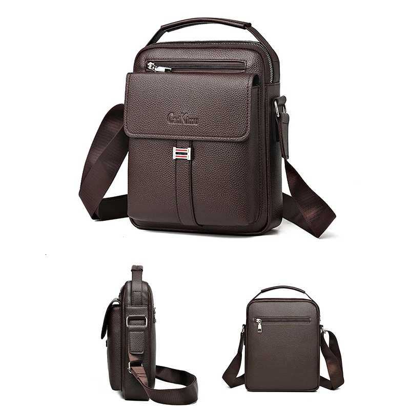 Mens Genuine Leather Crossbody Shoulder Bags High Quality Tote Fashion Business Man Messenger Bag Leather Bags Fanny PackT251121