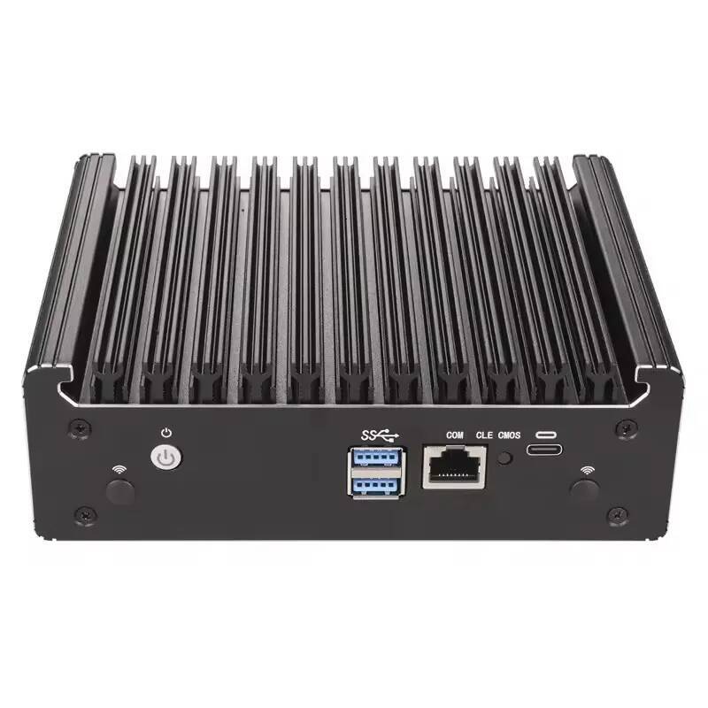 Topton Solid Fanless Mini PC Intel N150 Pentium N6005 4 LANs i226-V 25G DDR4 COM USB-C pfSense OPNsense ESXi Firewall Computer