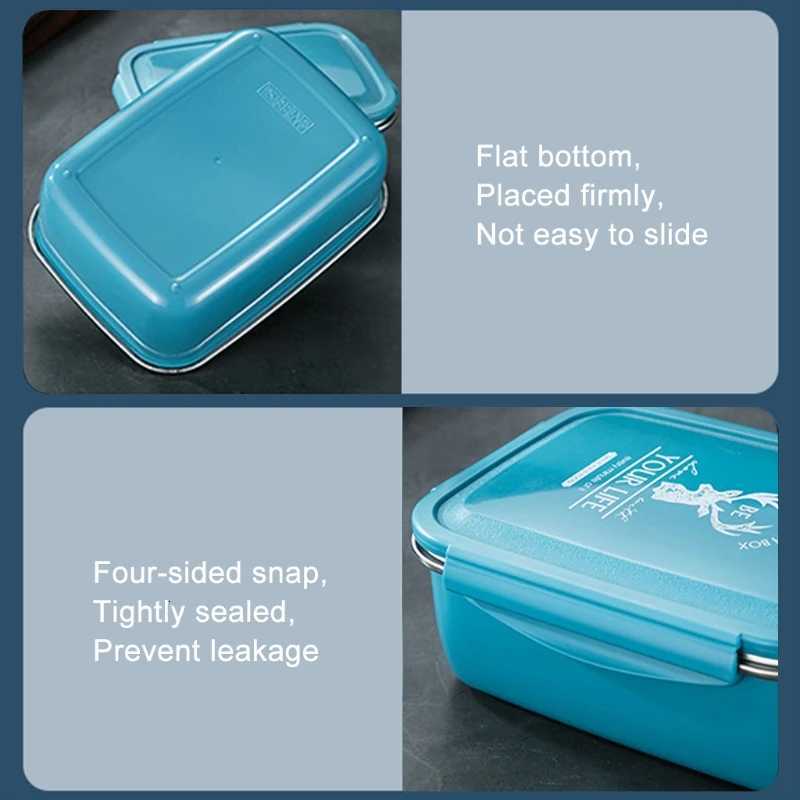 Lunch Boxes Stainless Steel Childrens Lunch Box with Compartments Bento Boxes Adults Metal Breakfast Box Nursery School B03EM251121